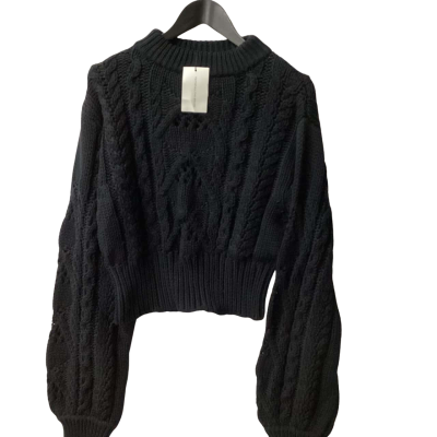 Faithfull The Brand Womens  Size 12 Crew Neck Jumper Black. (Ha)  