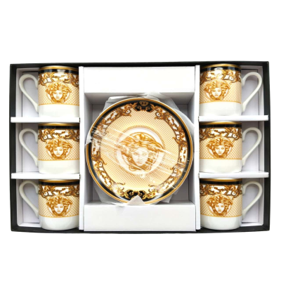 House of Florence Capri 12pcs Espresso Coffee Cup & Saucer Set  (brika3)
