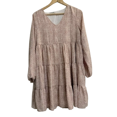 Minx & Moss Womens  Size 10 Long Sleeve Dress Multicoloured 