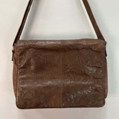 Laptop/ Satchel Bag. Brown Leather 