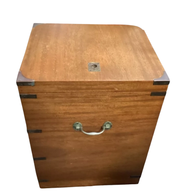 Vintage Campaign-Style Cellarette / Storage Chest