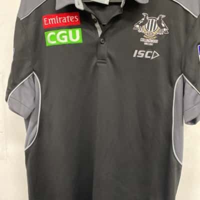 Collingwood Mens  Size M T-Shirt Black  / Grey 