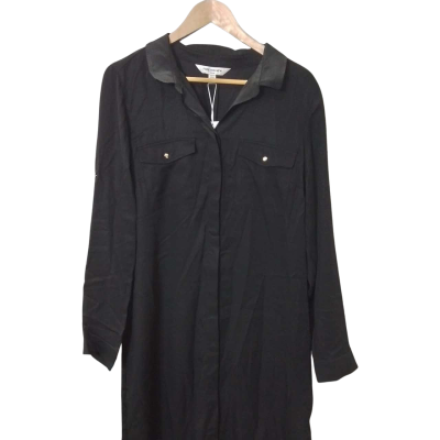 Forever New Womens Size 14 Midi Dress / Shirt Dress Black  