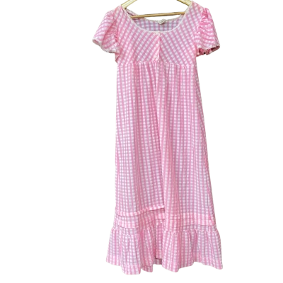 Vintage Target Womens Size 16 Pink /White Gingham Night Gown