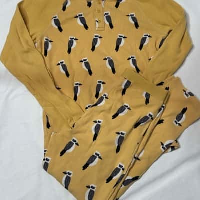Country Road Kids pyjama set mustard & kookaburra print - Size 10/11 years