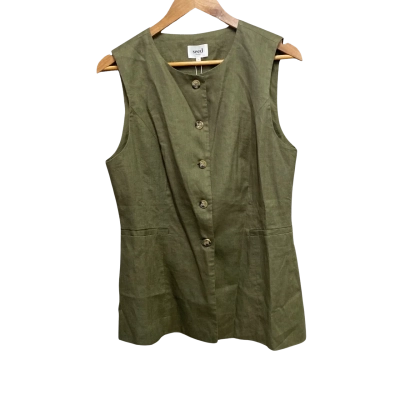 Seed Heritage Womens  Size 12 Sleeveless Top Green RRP 169.90