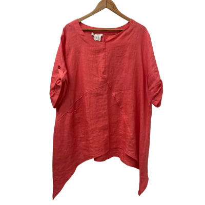  Anne Kelly Womens  Size 18 3/4 Sleeve Top Coral 