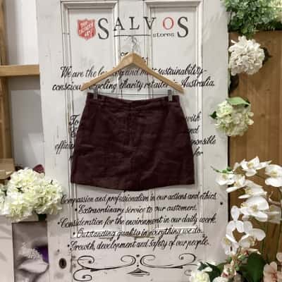 AERE BRAND! Womens  Size 12 Mini Skirt Brown! BNWT! STUNNING 100% LINEN MINI SKIRT! GORGEOUS CHOCOLATE BROWN COLOUR! HAS FUNCTIONAL FRONT POCKETS! PERFECT FOR DRESSING UP OR DOWN!