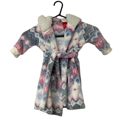 Peter Alexander Kids Size 9-18m Dressing Gown Blue & Pink  