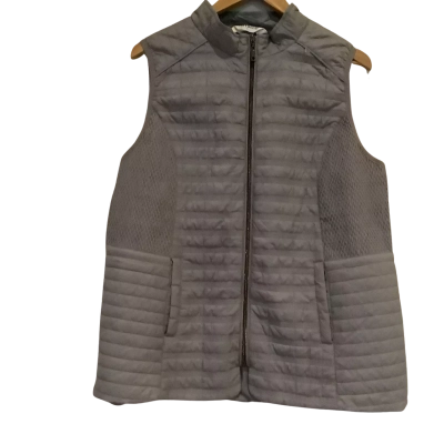 Virtuelle.   Lightweight Quilted Vest  Grey.  Size 12 