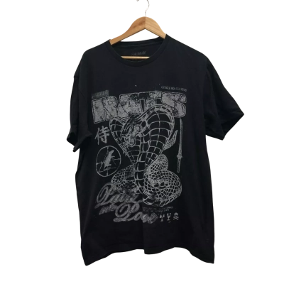 Rats Get Fat  Mens Cobra  Size XL Short Sleeve T-shirt Black  