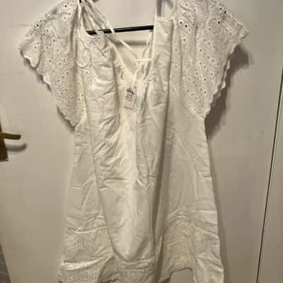 Dotti Womens  Size 10 Short Sleeve Shirt White 