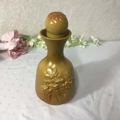 Vintage Nefertiti Diane Stoneware Wine Carafe with Original Stopper