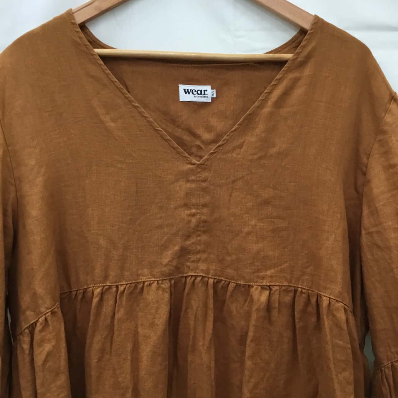 Wear by I Love Linen/ Womens Brown Linen Dress size M/L(s)