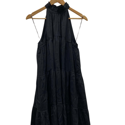 Country Road SILK BLEND Size 12 Midi/ Sleeveless Dress  Black RRP $249.00