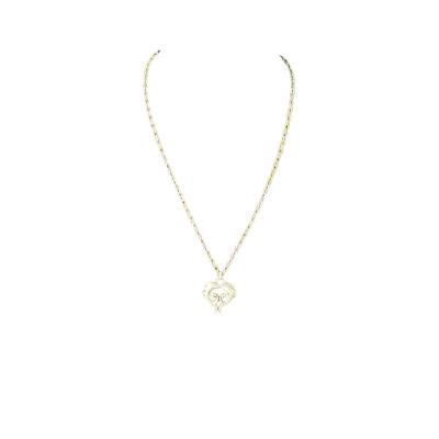  Womens Sterling Silver Necklace and Silver double fish pendant 