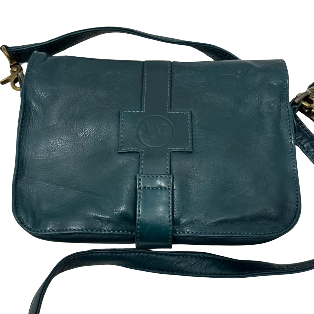 Wanderers Womens Cross Body Bag Green Leather(s)