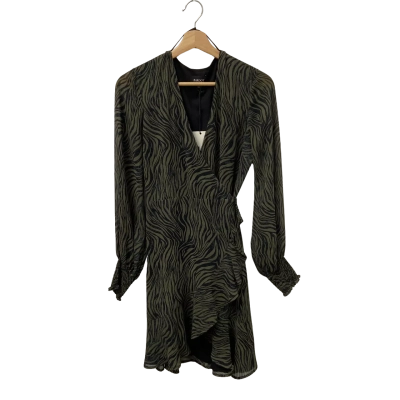 Bardot Womens  Size 10 Wrap Dress Black  / Khaki 