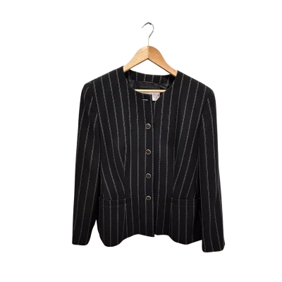 Escada Womens  Size 42 Suit Jacket Black  / Off White 