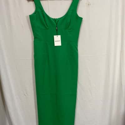 Bardot Alanis Midi Dress Size 12 Green  