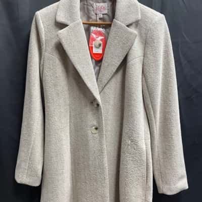 Leona Edmiston Womens Size 8 Taupe Momentum Coat