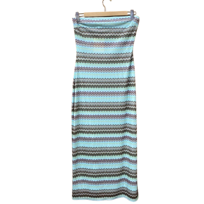 Charlie Holiday Zigzag Pattern Strapless Dress Size 8