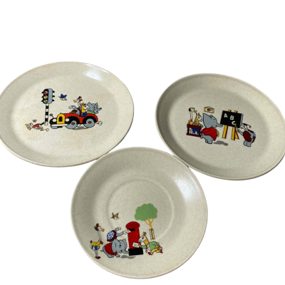 Johnson Of Australia 2x Vintage Children's Plates & 1x Saucer
