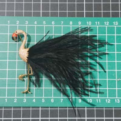 Womens Costume Brooch Peacock 