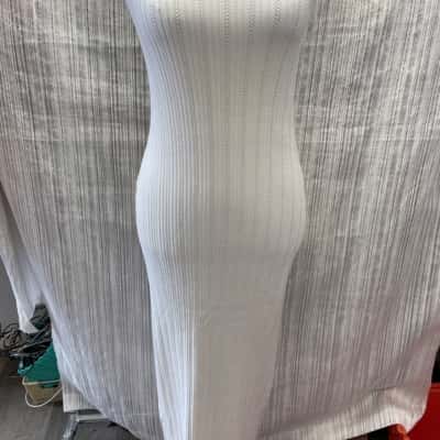 NEW WITH TAGS RRP $90 Luck & Trouble Womens  Size L Midi Dress Cream / Off White / White 