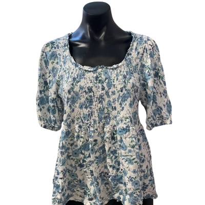 Jeanswest Womens  Size 12 Blouse Blue / Floral 