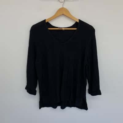 Silver Wishes Black Knit Jumper  Size M / S 