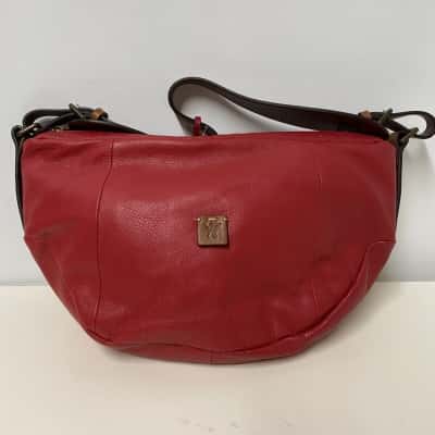  woodland red leather bag