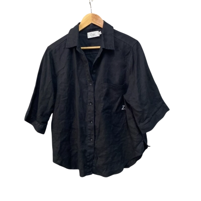 Ziggy and the Sun Womens  Size S Oversized Short Sleeve Shirt Black  