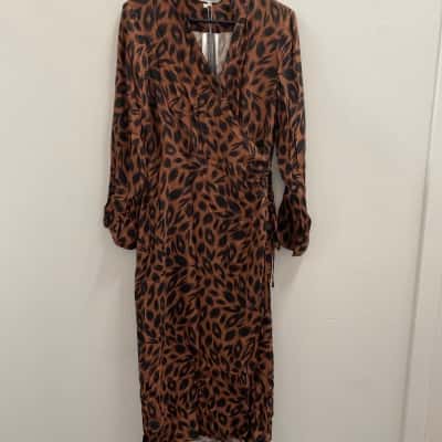 Veronika Maine Womens  Size 10 Animal print / Black  / Brown 