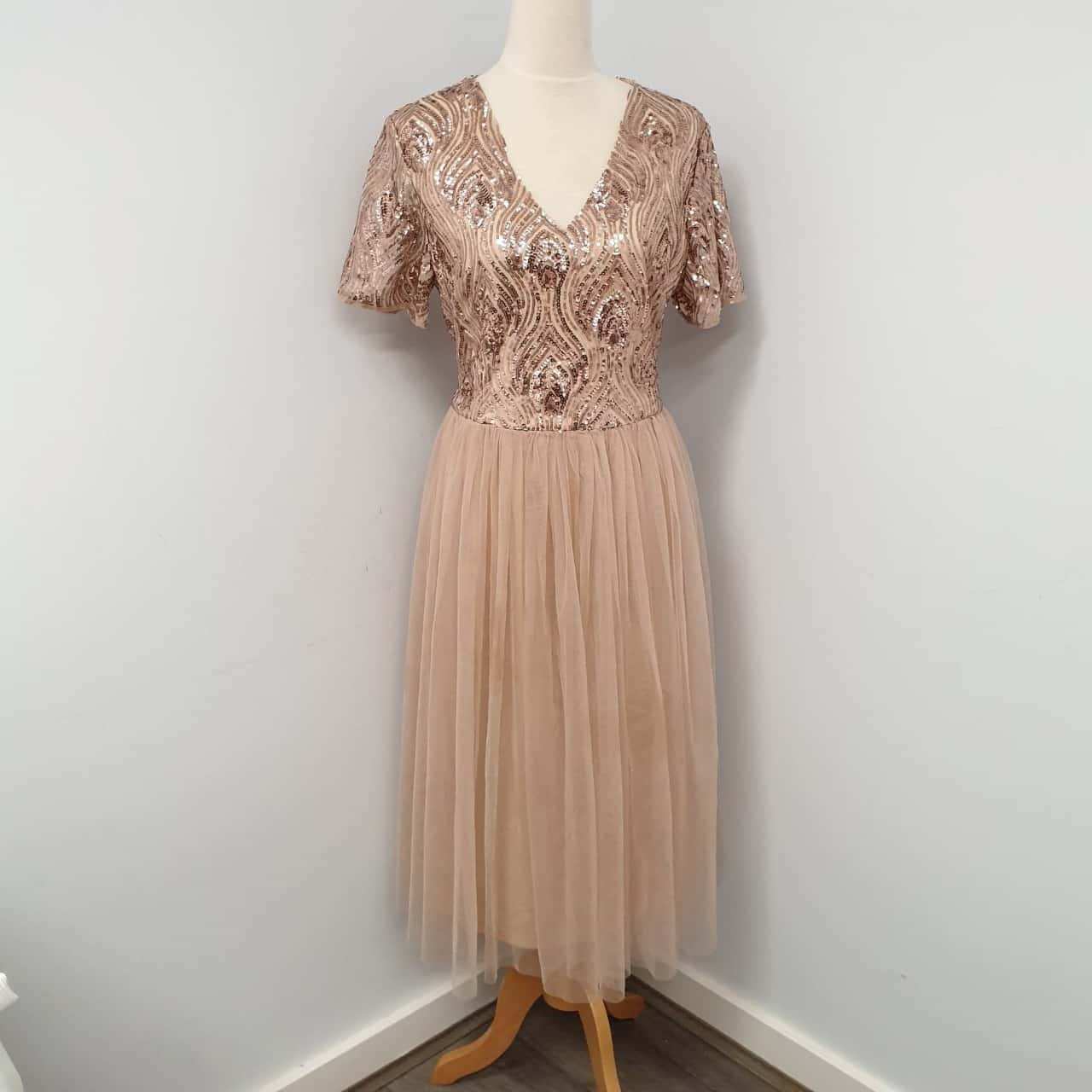 Tulle Sleeveless Laced Appliqué Floral Bodice Princess Babydoll Skirt Short Cocktail Dress main image 0