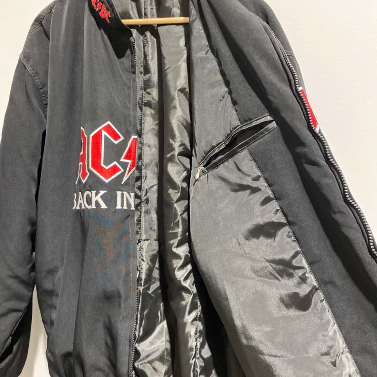 ACDC Thunderstruck Mens Size XXXXL Bomber / Front Zipper