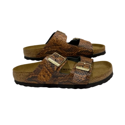 Birkenstock- Brown Snake Print Size 36 