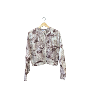 Gymshark Size M Sports Top Brown /Multicoloured/Pattern/White 