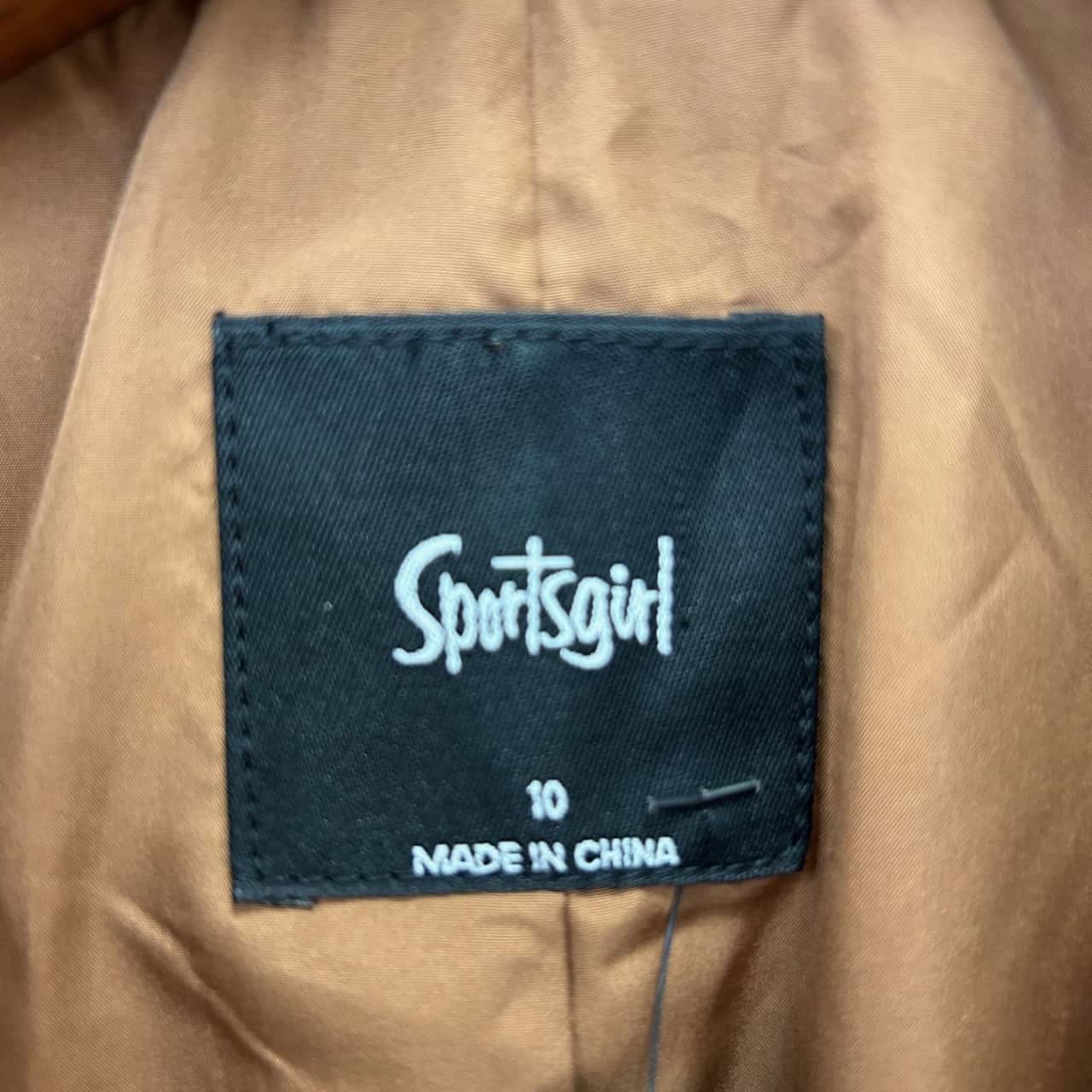 Sportsgirl Womens Size 10 Brown Button Up Jacket(s)