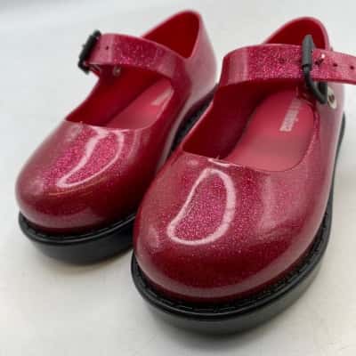 Mini Melissa Scented Kids Rubber Mary Jane Shoes   Size 8 Shoes Pink Glitter   BNWOT.      Kids Shoes
