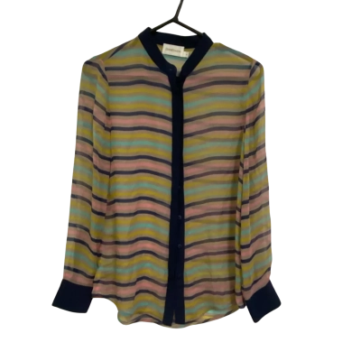 Zimmermann Womens  Size 0 Long Sleeve Shirt Beige / Pink  / Striped 