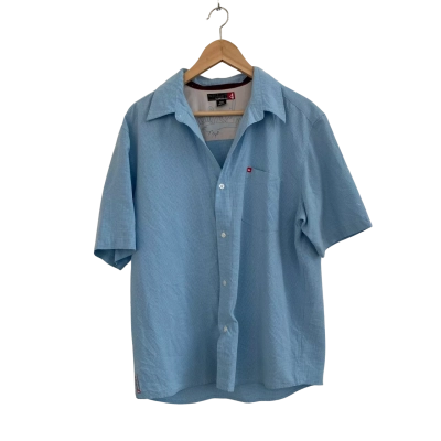 Quiksilver Mens  Size M Short Sleeve Shirt Blue 