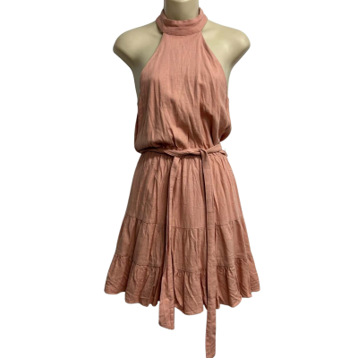 Tussah Size 8 Pink Halter Neck Dress   