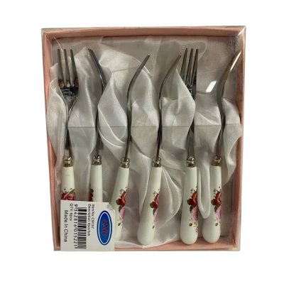 6 Piece Dessert Fork Set 