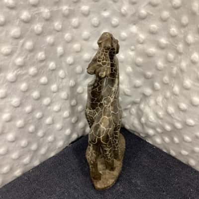 Hand Carved African Soapstone Giraffe Sculpture 