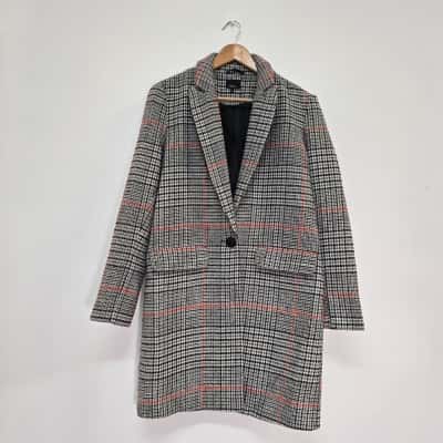 NEXT Womens  Size 8 Black  / Checked / Orange / White 