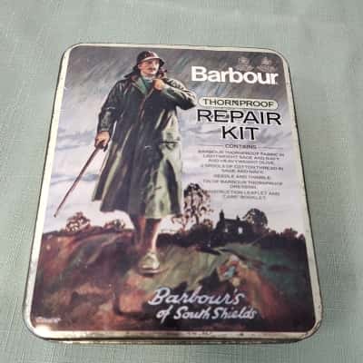 Vintage Barbour Thornproof Repair Kit in Original Tin 
