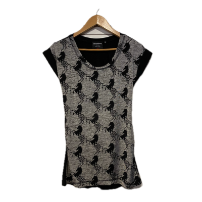 Milk & Honey Womens Dress Size 8 Black  / Grey / Pattern 