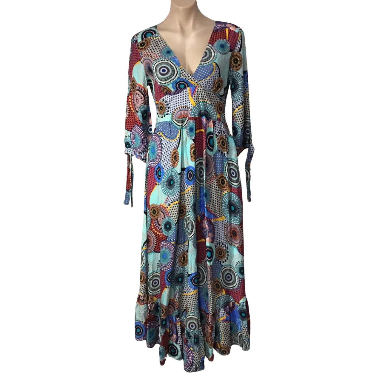 chinese dress ladies Coraline Pink Long Sleeve Maxi Dress - US 16