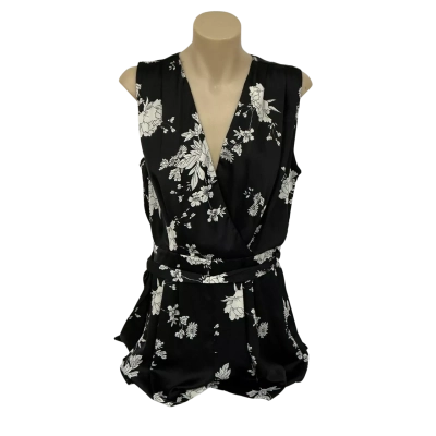 Pilgrim Womens Floral Playsuite Size 8 Black  / Floral | Brand New